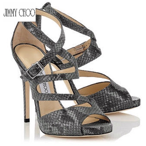 Jimmy Choo peep toe sandals size 8 1/2 - Picture 3 of 3
